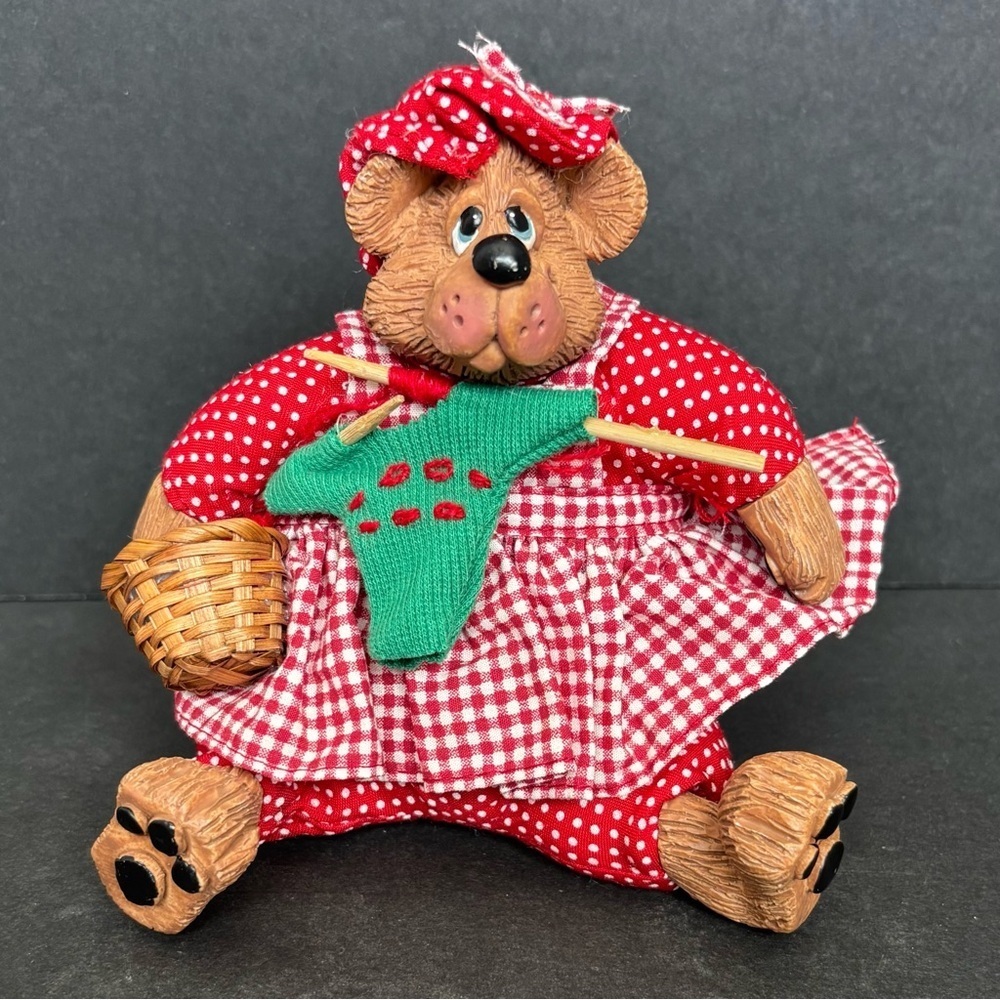 Russ Christmas Country Folks KNITTENS BEAR 5" Plush